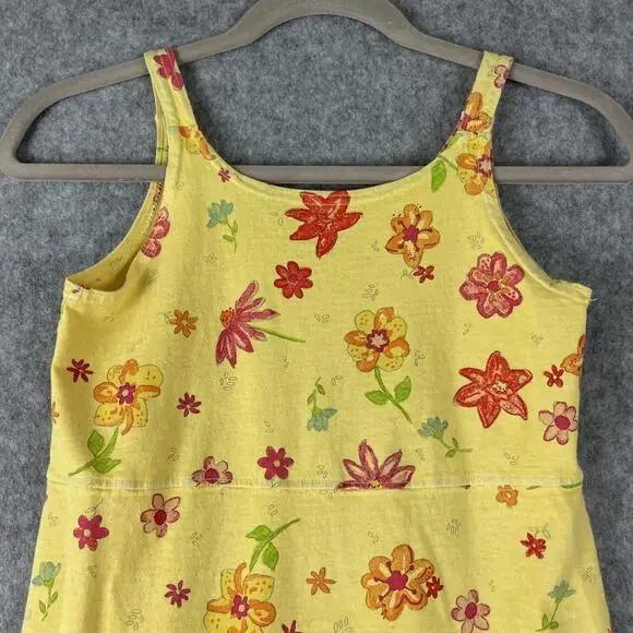 Vintage Fresh Produce Dress Girls Small Yellow Floral Ruffle Colorful USA 90s - Picture 2 of 11